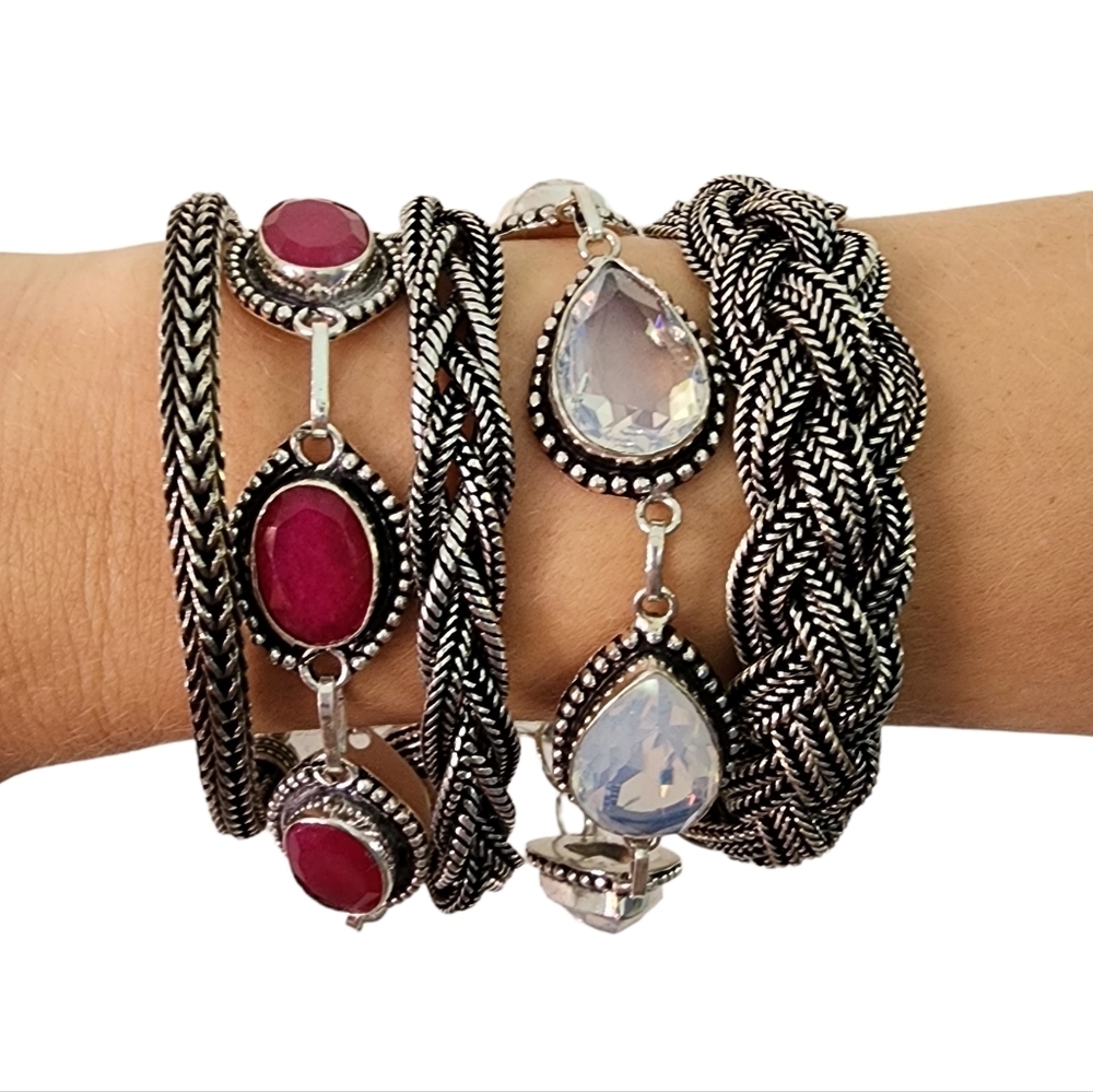 Balinese Bracelet - 3 styles: wide braid, medium braid, woven wheat